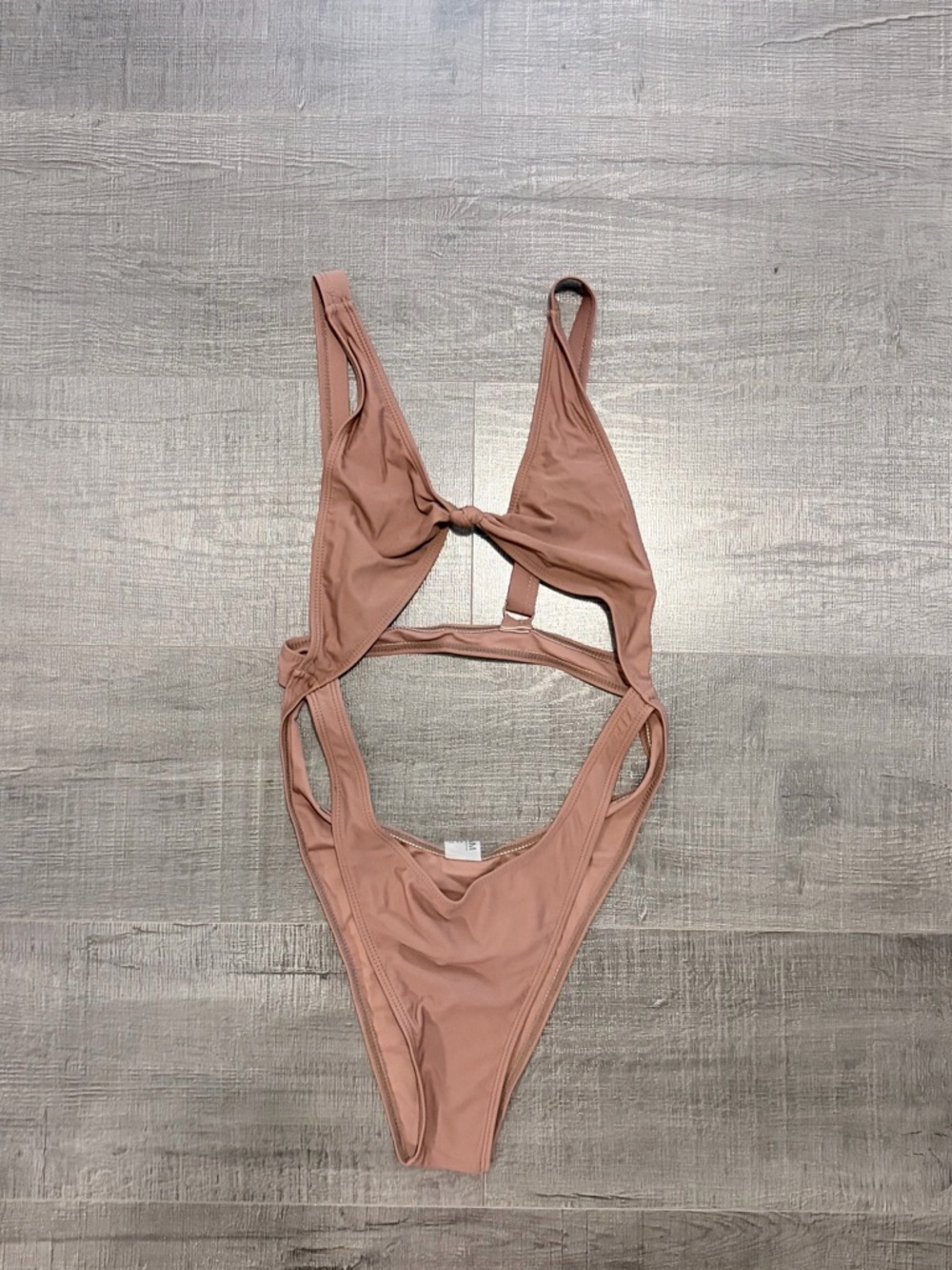Mauve Pink Cutout One-Piece Swimsuit